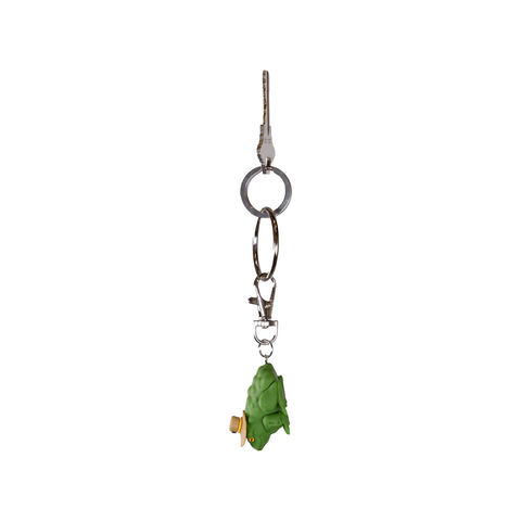 Green frog Keychain showing key