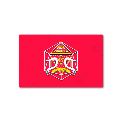 Gift card with NOT ANOTHER D&D PODCAST logo