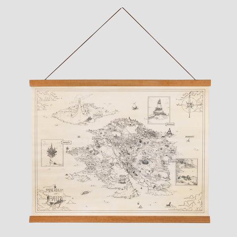 24"x18" canvas on an aged oak frame showing Bahumia