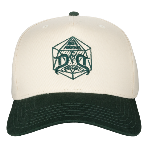 Dark green and natural Cap with green NADDPOD logo on a white background