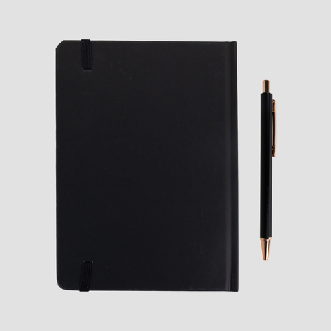 Rear view of notebook and Pen set